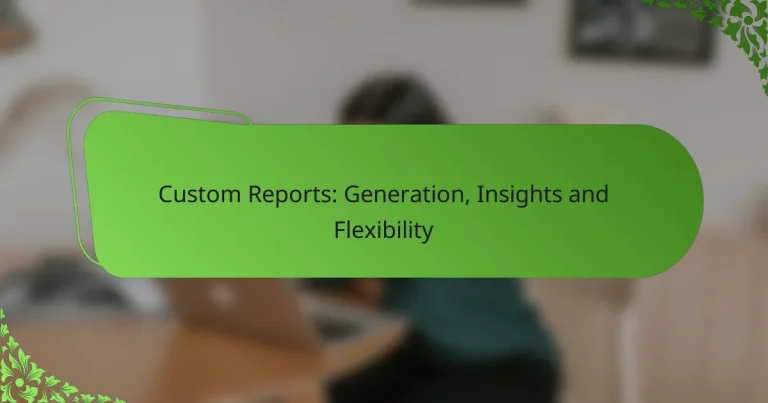 Custom Reports: Generation, Insights and Flexibility