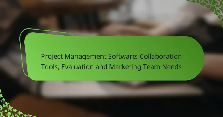 Project Management Software: Collaboration Tools, Evaluation and Marketing Team Needs