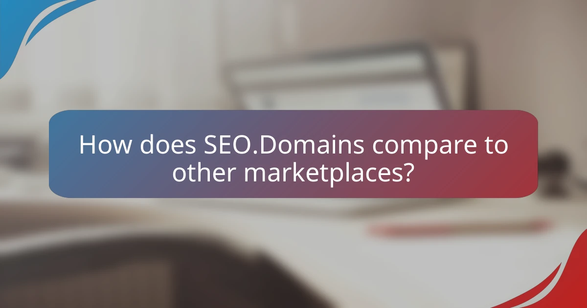 How does SEO.Domains compare to other marketplaces?